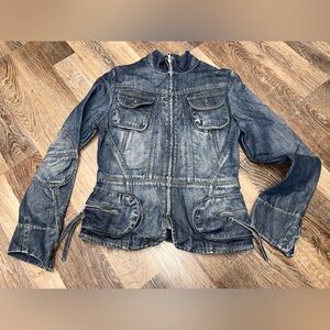 Banana Republic Distressed Blue Jean Jacket